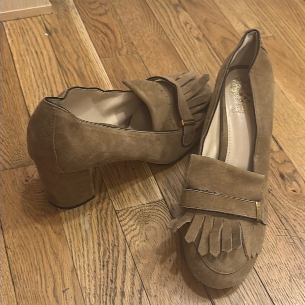 Elegant Tan Suede Women's Loafers